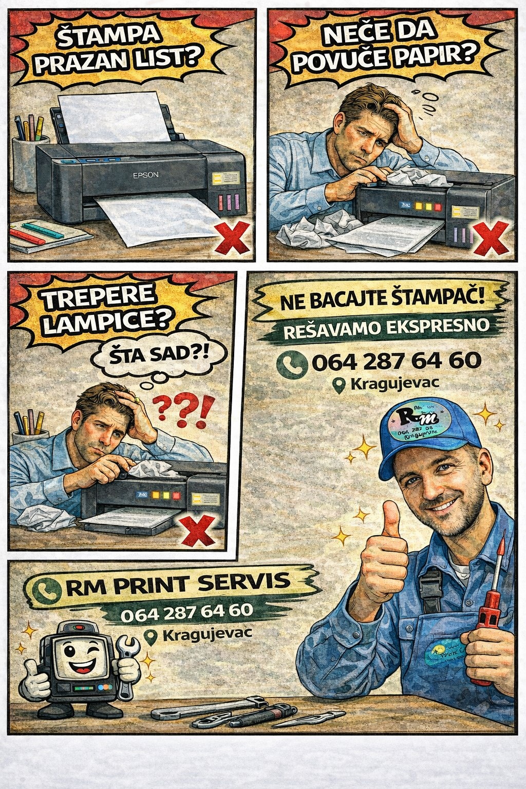 RM Print Servis strip reklama